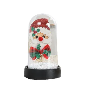 Luce notturna di Babbo Natale di Natale cupola in vetro acrilico decorazione regalo
