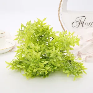 Künstliche grüne Pflanzen Blätter Simulation Laub für Hochzeit Wand Dekor Blumenarrangement