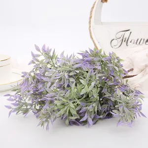 Künstliche Pflanzen lila Blätter Simulation Laub für Hochzeit Wanddekor und Heim Blumenarrangieren.