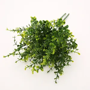 Artificial eucalyptus plant bunch green leaves simulation grass floral arrangement decoration.