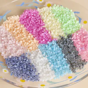 Colorful 3mm magic jelly seed beads for DIY handmade bracelets and necklaces jewelry making.