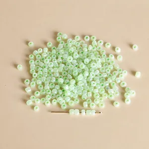 3mm light green jelly seed beads for DIY handmade jewelry bracelets necklaces 10g accessory