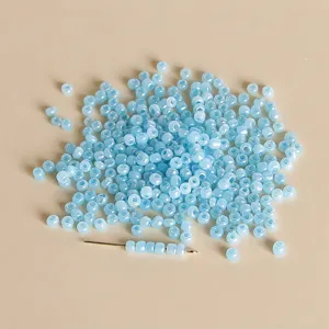 3mm light blue glass seed beads for DIY handmade bracelets necklaces jewelry making crafts