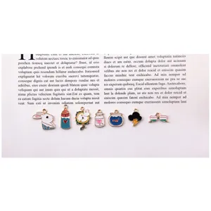 Ciondoli gioielli DIY in lega stile coreano coniglio bottiglia orologio pesci carini