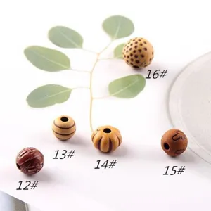 Vintage ethno-Stil Holz gebohrte runde Perlen DIY Schmuck Accessoires für Ohrringherstellung Handwerk