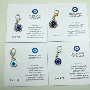 Porte-clés Mauvais Œil Main de Fatma Bijou de Sac Cœur Strass Alliage Émail Coccinelle Champignon Pendentif Bijoux Amulette Chance
