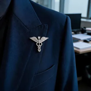 Broche vintage de alas de ángel con diamantes de imitación para traje abrigo de hombre.