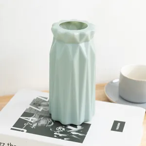 Vase a fleurs en plastique minimaliste nordique decor de bureau geometrique pour decoration interieure