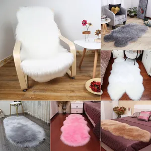 Tapis en fausse fourrure pelucheux doux tapis de sol pour salon chambre décoration