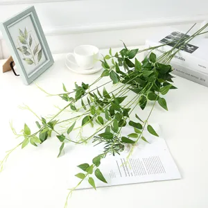 Artificial green vine plant clematis leaf fake foliage home wall decor fake hanging plant