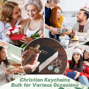 Christelijke sleutelhangers bulk inspirerende religieuze metalen sleutelhanger cadeaus diverse