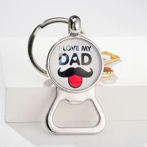 Metall Flaschenöffner Schlüsselanhänger mit Ich Liebe Papa Design, Vatertagsgeschenk Accessoire.