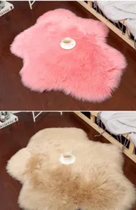 Soft plush irregular cloud carpet for living room bedroom floor mat. Fluffy chic home decor.