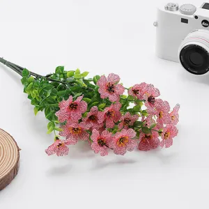 Artificial eucalyptus flower bouquet fake plant violet decoration for home and outdoor garden