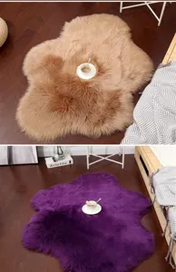 Fluffy irregular plush rug floor mat soft shaggy carpet for living room bedroom home decor.