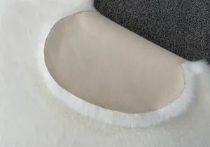 Faux rabbit fur rug detail white plush carpet soft anti-slip backing bedroom floor mat