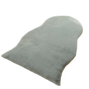 Grijs nepbont onregelmatig donzig vloerkleed zachte pluche mat voor de slaapkamer groot