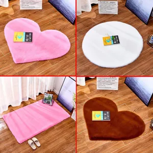 Thickened Long Plush Bedroom Carpet Living Room Floor Mat Household Washable Solid Color Soft Bedside Rug