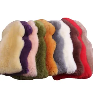 Multicolor genuine sheepskin rug fluffy fur carpet for living room bedroom sofa chair pad