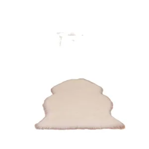 Fluffy faux sheepskin rug thick furry chair pad soft plush bedroom bedside floor mat white