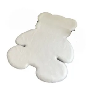 White faux rabbit fur cute bear rug plush fluffy decorative mat for kids room bedroom decor