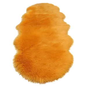 Fluffy Faux Fur Sheepskin Area Rug Soft Shaggy Carpet for Bedroom Living Room Sofa