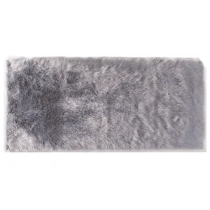 Morbido tappeto soffice peluche grigio lungo cuscino seduta stuoia pelliccia per camera letto