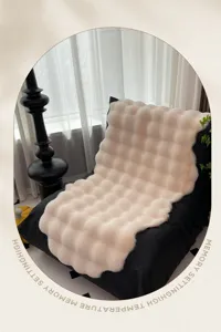 Plush Bubble Velvet Chair Cushion Soft Thick Warm Sofa Cover Fluffy Bay Window Mat