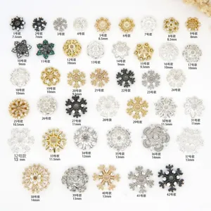 18K Vergoldet Zirkon Blumen Zwischenperlen Kappen DIY Schmuckherstellung Zubehör