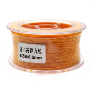0.3mm elastisch kralen koord detail, oranje rekbare draad voor DIY sieraden maken armbandjes.