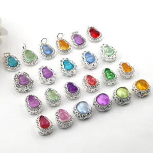 Copper silver-plated gourd crystal bead DIY jewelry accessories for handmade bracelets necklaces.
