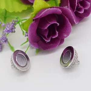 Close up detail of micro paved zircon magnetic jewelry clasp for DIY necklace accessory.