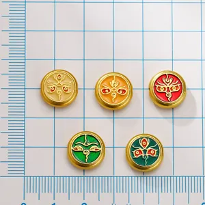Chinese style cloisonne enamel gold DIY spacer beads for bracelet necklace making