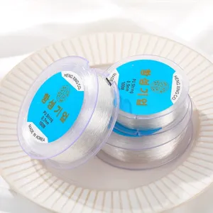 Transparent elastic crystal string for DIY jewelry beading, durable PU stretch cord 100M length.