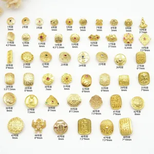 Antike Gold Stil Nagelkunst Charms DIY Anhänger 48 Stile sortierte Größen Schmuck.