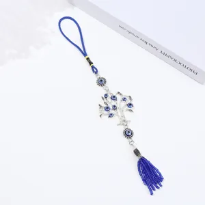 Ornamento appeso albero della vita malocchio blu decorazione auto ciondolo portafortuna