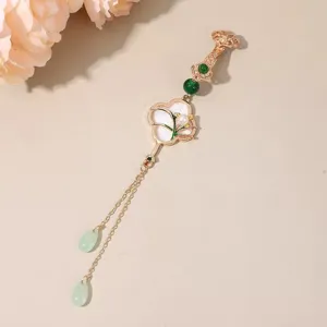 Broche pendentif Qipao style chinois rétro bijoux traditionnels accessoire gland délicat