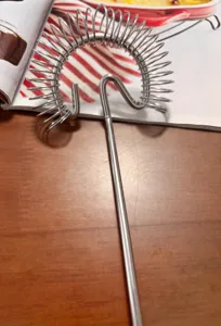 Frusta a molla manuale in acciaio inossidabile per cucina, cottura, uova e crema.