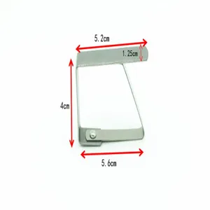 Pince de nappe en acier inoxydable affichage des dimensions du produit de table.