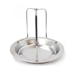 Stainless Steel Roast Chicken Rack Vertical BBQ Grill Pan Portable Outdoor Camping Chicken Holder Baking Tool