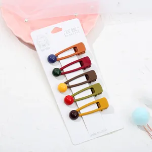 Set di mollette per capelli colorate caramella, carini accessori per capelli ovali geometrici dolci.