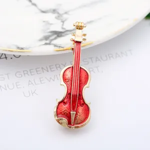 Rode viool oliedruppel broche pin prachtig kleding accessoire voor vrouwen tas decoratie