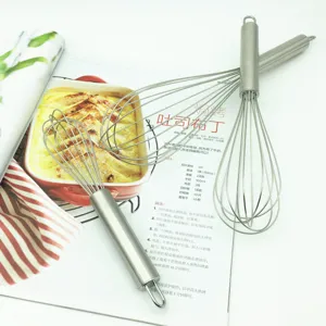 Professioneller 10-Zoll 6-Draht Edelstahl Schneebesen manueller Eierschläger zum Backen