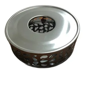 Stainless steel tea warmer base candle stove hollow heating stand for glass teapot kettle