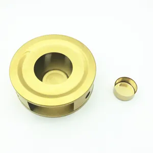 Modern Minimalist Stainless Steel Tea Warmer Gold Hollow Out Heating Base Pot Stand for Home Kitchen Teaware Tableware