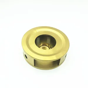 Golden stainless steel hollow candle tea warmer heating base for teapot and kettle main view