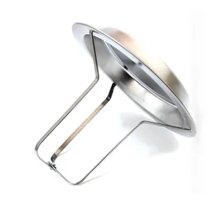 Stainless steel outdoor camping BBQ roast chicken pan and folding rack for cooking and baking.