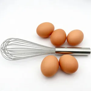 Professional Stainless Steel Manual Egg Beater Kitchen Hand Whisk Baking Tool For Mixing Egg Batter And Cream