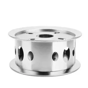 Stainless steel Japanese tea warmer round candle base heater for brewing hot tea pot