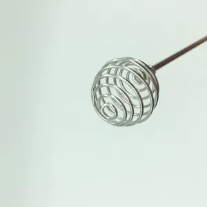 Stainless steel mini whisk honey dipper spiral stirrer portable handheld kitchen tool main view